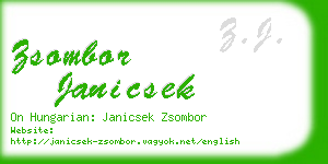 zsombor janicsek business card